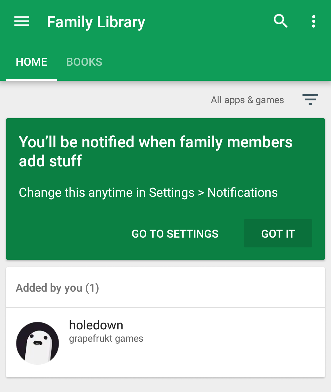 Google Play Family Library