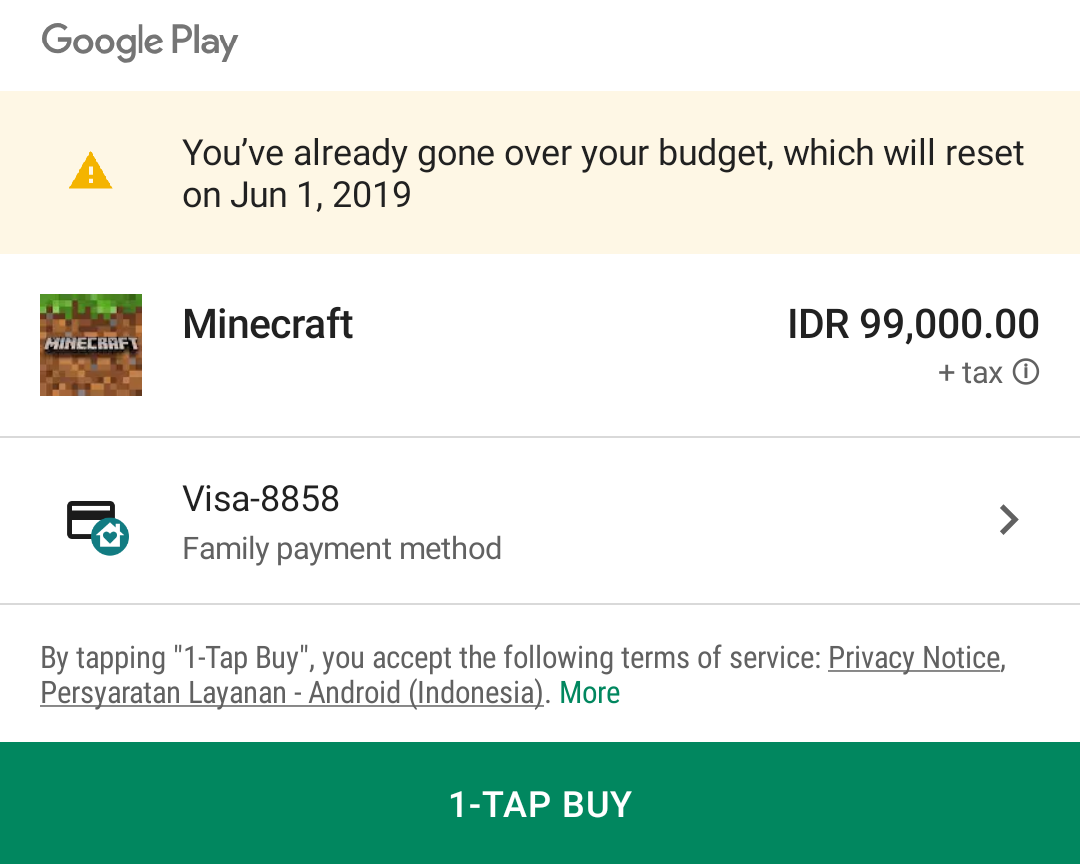 Play Store - Over Budget