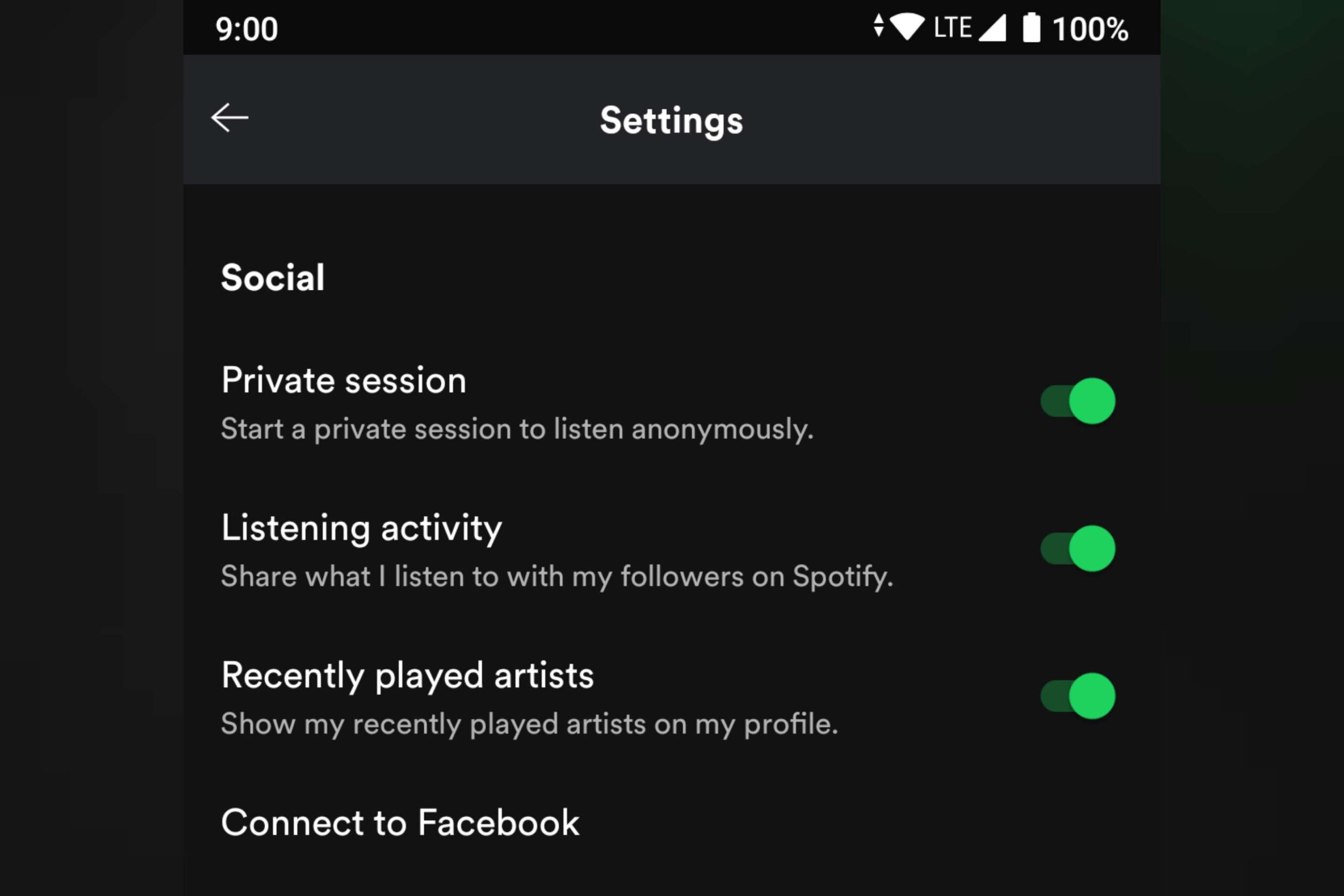 Spotify Private Session