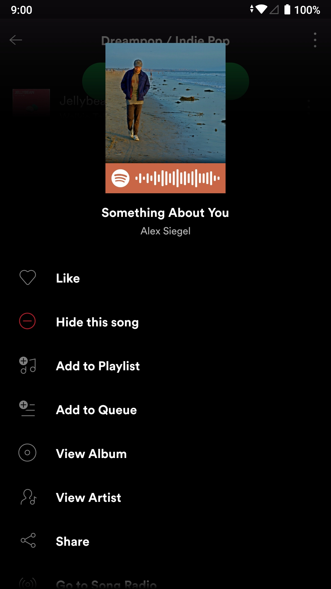 Spotify - Hide this song