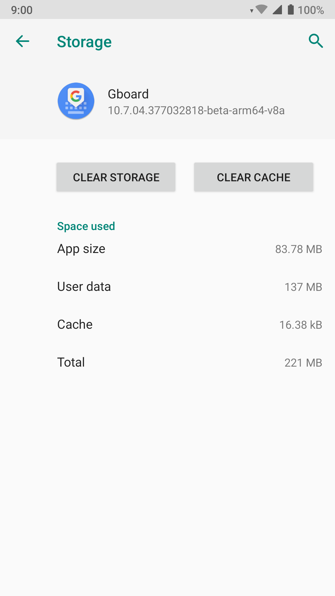 Gboard - App Storage