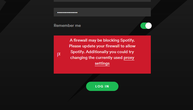 Spotify - Blocked by firewall