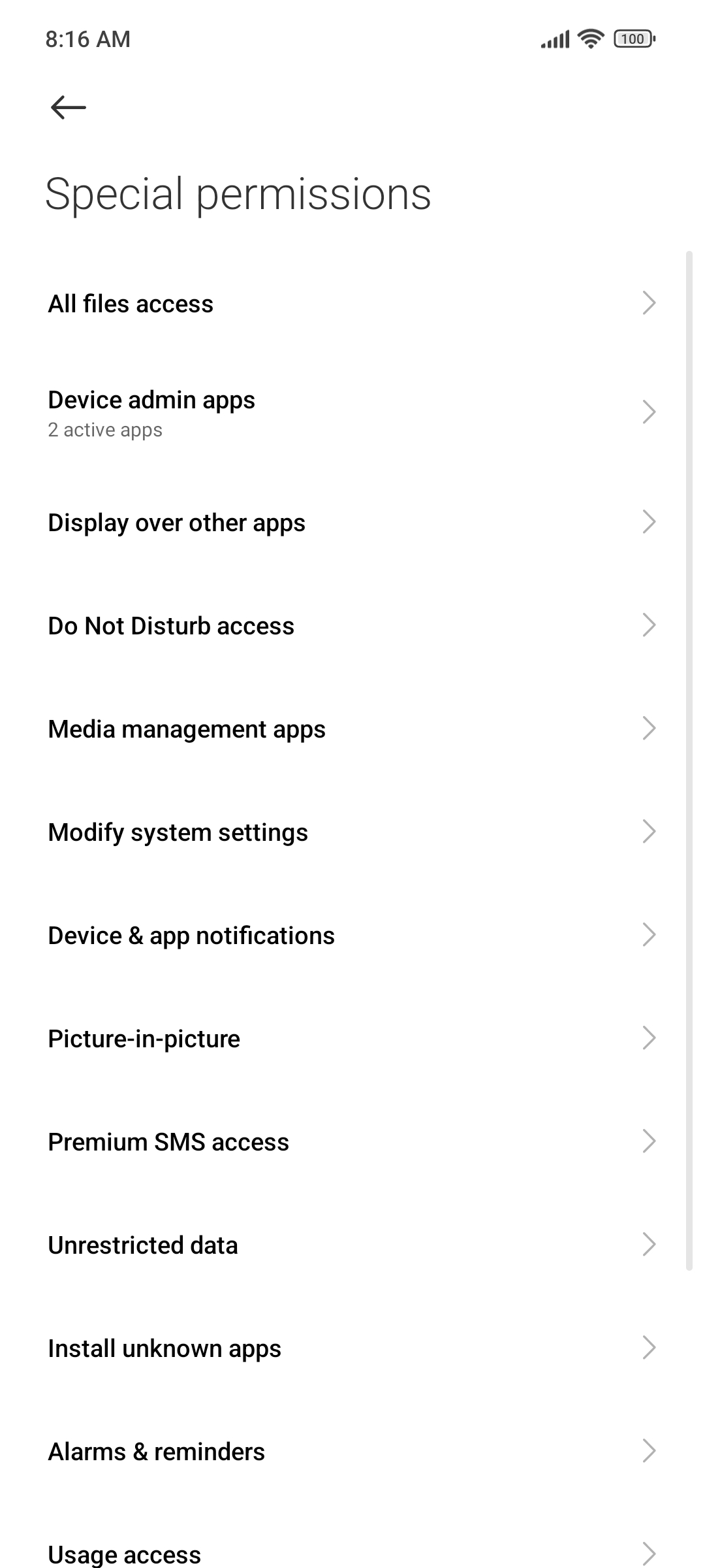 Android Special permissions