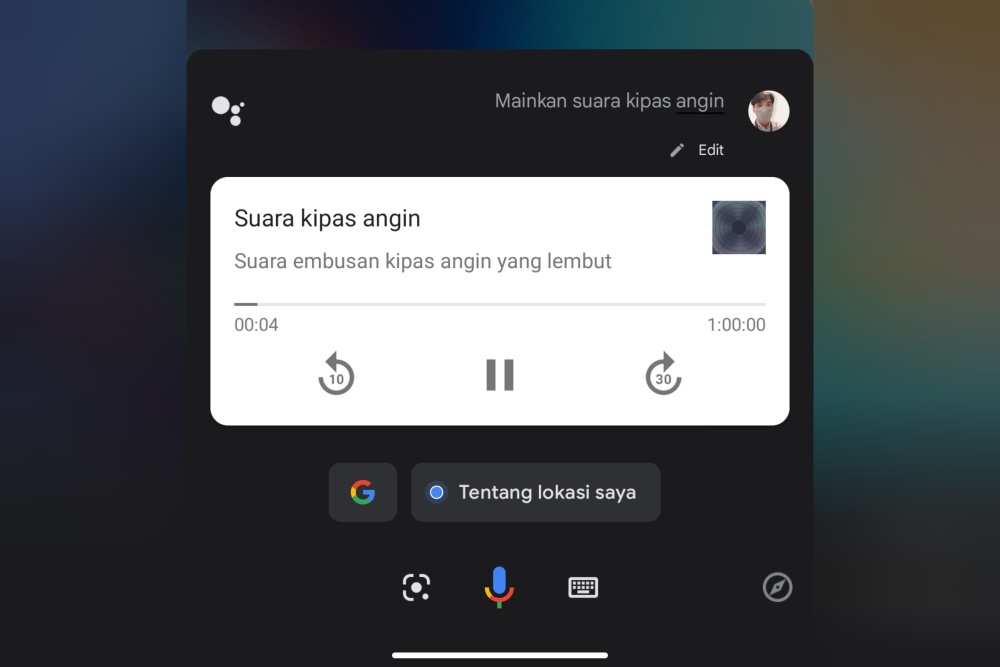 Google Assistant - White noise